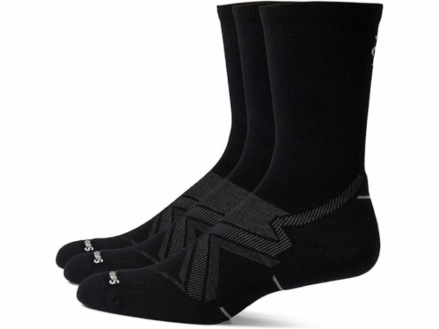 (取寄) スマートウール メンズ ラン コールド ウェザー ターゲッティド クッション クルー ソックス 3-パック Smartwool men Smartwool Run Cold Weather Targeted Cushion Crew Socks 3-Pack Blackの通販は