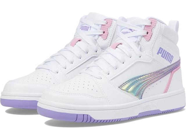 (取寄) プーマ キッズ リバウンド レイアップ バウンシー スカイ PUMA Kids PUMA Kids Rebound Layup Bouncy Sky PUMA White-Lavender Alert-Mauved Out