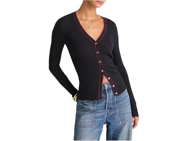 (取寄) メイドウェル レディース メリノ シルク ベッカ カーディガン Madewell women Merino Silk Becka Cardigan Dark Navy Combo