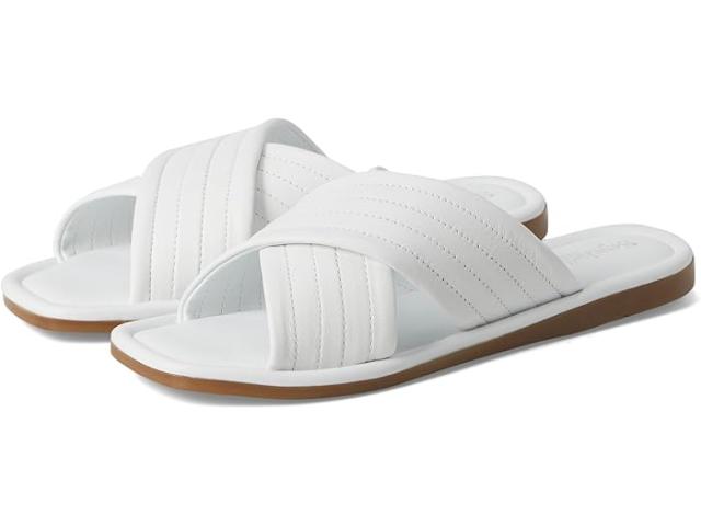 (取寄) セイシェル レディース カレイジ レザー スライド サンダル Seychelles women Courage Leather Slide Sandal White