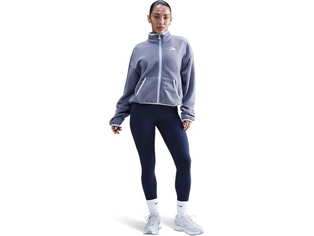 (取寄) ナイキ レディース スポーツウェア クラブ フリース ルーズ コージー トラック ジャケット Nike women Sportswear Club Fleece Loose Cozy Track Jacket World Indigo/Celestine Blue