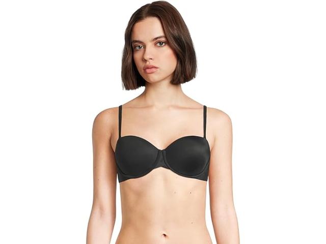(取寄) カルバンクライン アンダーウェア レディース パーフェイクトリー フィット ライトリー ライン ストラップレス ブラ   Underwear women Perfectly Fit Lightly Lined Strapless Bra Black