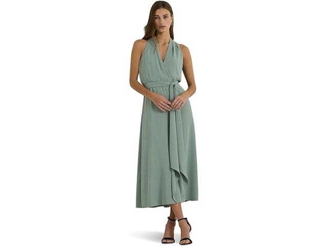 (取寄) ローレン ラルフローレン レディース ジョーゼット ホルター カクテル ドレス Lauren Ralph Lauren women Lauren Ralph Lauren Georgette Halter Cocktail Dress Soft Laurelの通販は 59,370円
