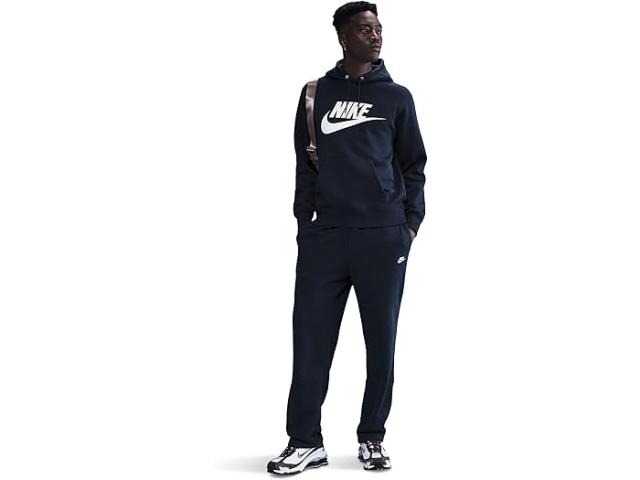 (取寄) ナイキ メンズ クラブ プル-オーバー フリース ブーディ Nike men Club Pull-over Fleece Hoodie Obsidian/Obsidian/White