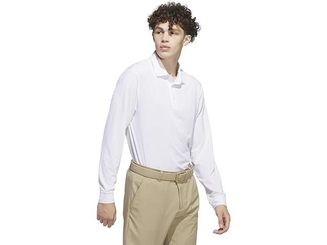(取寄) アディダス ゴルフ メンズ コア ロング スリーブ ポロ adidas Golf men adidas Golf Core Long Sleeve Polo White
