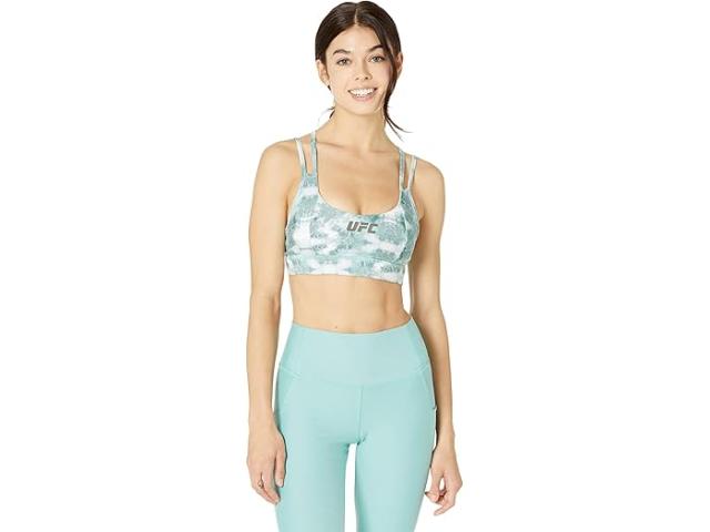 (取寄) ユーエフシー レディース クオーツ プリント ストラップ スポーツ ブラ UFC women UFC Quartz Print Strappy Sports Bra Slate Greenの通販は