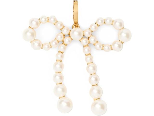(取寄) ケイトスペード レディース ワン イン ア ミリオン パール ボウ チャーム Kate Spade New York women One In A Million Pearl Bow Charm White Gold