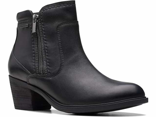 (取寄) クラークス レディース ネヴァ ジップ ウォータープルーフ Clarks women Clarks Neva Zip Waterproof Black Leatherの通販は 23,141円