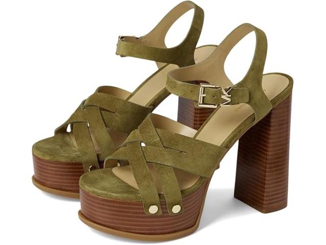 (取寄) マイケルコース レディース ノラ プラットフォーム サンダル MICHAEL Michael Kors women Nora Platform Sandal Safari Green