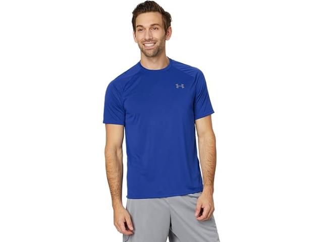 (取寄) アンダーアーマー メンズ Ua テック ショート スリーブ ティー Under Armour men  UA Tech Short Sleeve Tee Royal/Graphiteの通販は