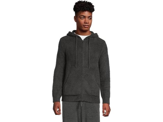 (取寄) ベアフットドリームス コージーシック スカル アンド ボーンズ ジップ-アップ ブーディ Barefoot Dreams Cozychic Skull & Bones Zip-up Hoodie Carbon