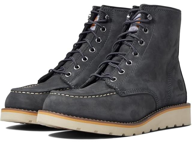 (取寄) カーハート レディース 6 モック ソフト トゥ ウェッジ ブート Carhartt women 6" Moc Soft Toe Wedge Boot Dark Grey Nubuckの通販は 31,642円