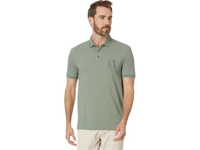 (取寄) アルマーニエクスチェンジ メンズ アイコン ポロ Armani Exchange men Armani Exchange Icon Polo Agave Greenの通販は 14,147円