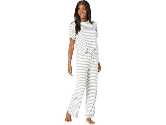 (取寄) ハニーデュー インティメイト レディース オール アメリカン ジャージ Pj セット Honeydew Intimates women Honeydew Intimates All American Jersey PJ Set Ivory Stripe