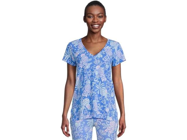 (取寄) リリー ピュリッツァー レディース メレディス ティー Lilly Pulitzer women Meredith Tee Sunwashed Blue Citrus Crush