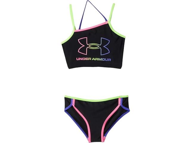 (取寄) アンダーアーマー キッズ ガールズ アングルド ミッドキニ (リトル キッド) Under Armour Kids girls Angled Midkini (Little Kid) Black
