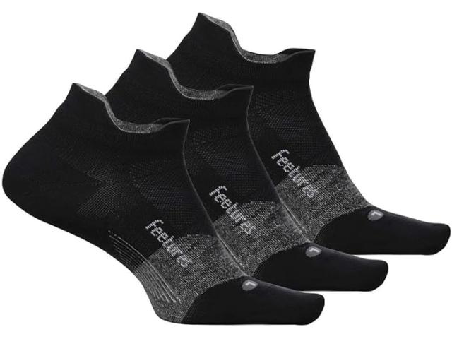 (取寄) フィーチャーズ エリート ウルトラ ライト ノー ショー タブ 3-ペア パック Feetures Elite Ultra Light No Show Tab 3-Pair Pack Black