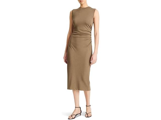 (取寄) ヴィンス レディース スリーブレス ウェスト ギャザー ドレス Vince women Sleeveless Waist Gather Dress Moss Smoke