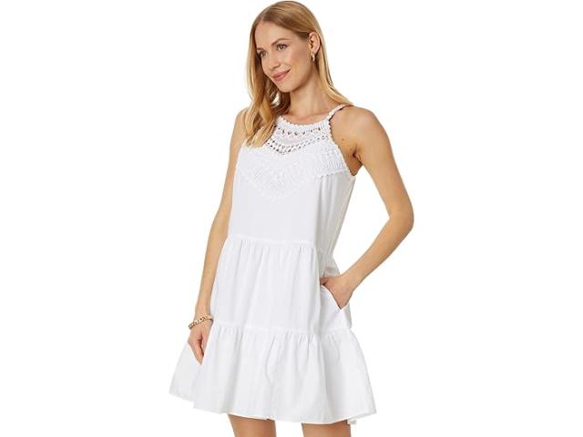 (取寄) リリー ピュリッツァー レディース ブリット コットン ホルター ドレス Lilly Pulitzer women Lilly Pulitzer Britt Cotton Halter Dress Resort Whiteの通販は