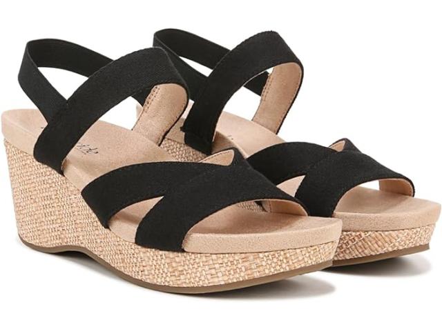 (取寄) ライフストライド レディース ストラップ ウェッジ サンダル LifeStride women LifeStride Danita Strappy Wedge Sandals Black