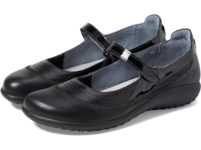 (取寄) ナオト レディース キレイ Naot women Naot Kirei Black Leather Combo Wide Width