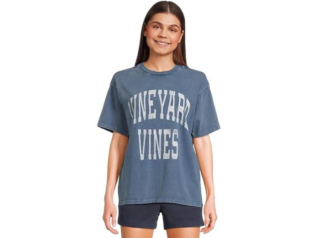 (取寄) ヴィンヤードヴァインズ レディース ドリフト ダイ ボーイフレンズ ティー Vineyard Vines women Drift Dye Boyfriend Tee Moonshine