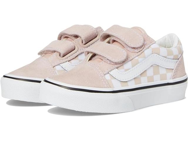 (取寄) バンズ キッズ オールド スクール V (リトル キッド) Vans Kids Old Skool V (Little Kid) Color Theory Checkerboard Sepia Rose