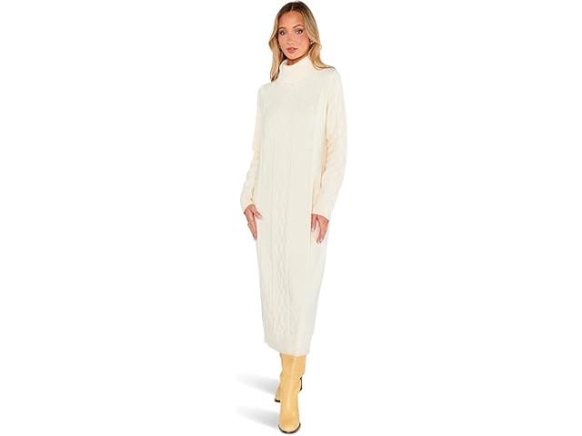 (取寄) ショウ ミー ユア ムームー レディース モントリオール ミディ ドレス Show Me Your Mumu women Montreal Midi Dress Cream Cable Knit