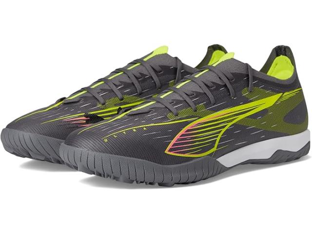 (取寄) プーマ メンズ ウルトラ 5 マッチ ターフ トレーナー サッカー クリーツ PUMA men Ultra 5 Match Turf Trainer Soccer Cleats Matte Aged Silver-Yellow Alert-Puma Aged Silver