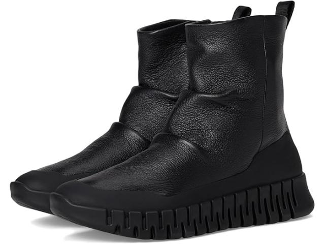 (取寄) エコー レディース グルーブ プル オン ミッド ファッション ブーツ ECCO women Gruuv Pull On Mid Fashion Boot Black/Black