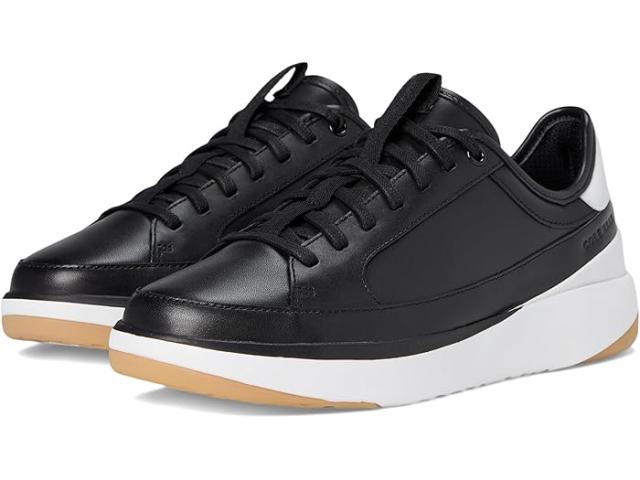 (取寄) コールハーン レディース グランドプロ オール デイ コート レザー スニーカー Cole Haan women Grandpro All Day Court Leather Sneakers Black/Optic White/Optic White