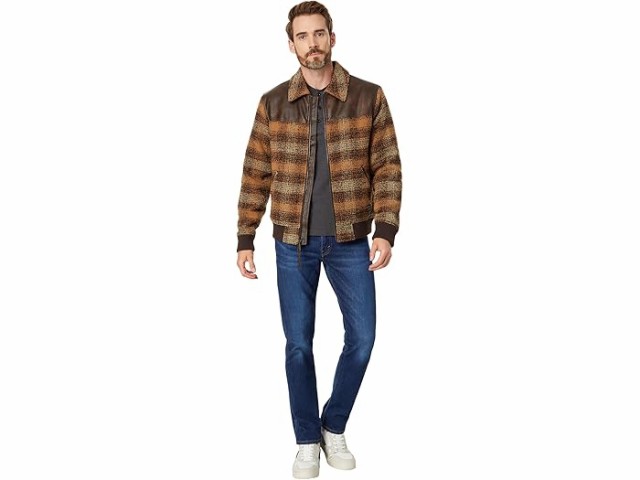 (取寄) リーバイス メンズ ウール ブレンド トラッカー Levi's men Wool Blend Trucker Brown Plaidの通販は