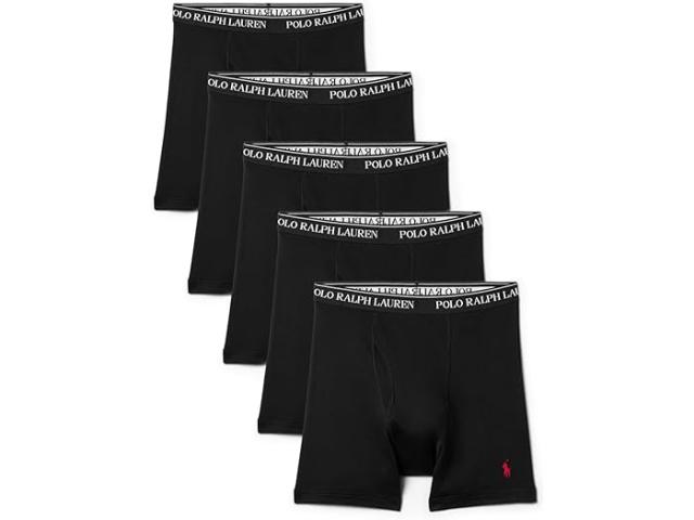 (取寄) ラルフローレン メンズ 5-パック ボクサー ブリーフ Polo Ralph Lauren men 5-Pack Boxer Brief Black 1