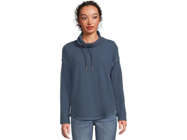 (取寄) リラ P レディース ラウンデッド ヘム モック ネック Lilla P women Rounded Hem Mock Neck Ink