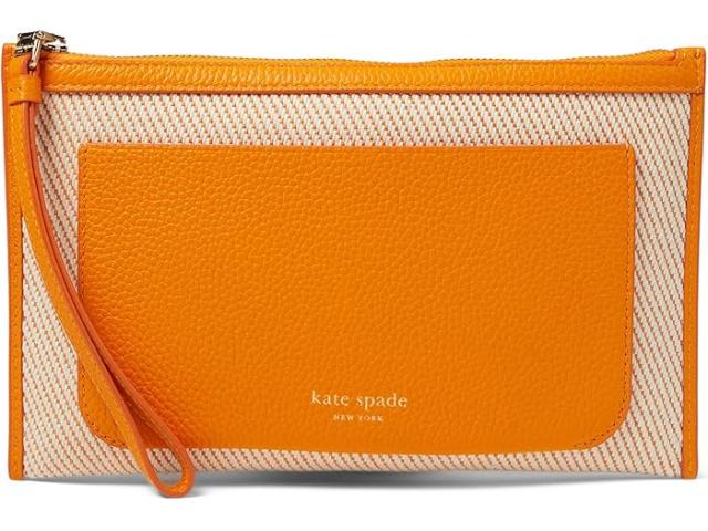 (取寄) ケイトスペード レディース アヴァ キャンバス リスレット Kate Spade New York women Ava Canvas Wristlet Turmeric Root