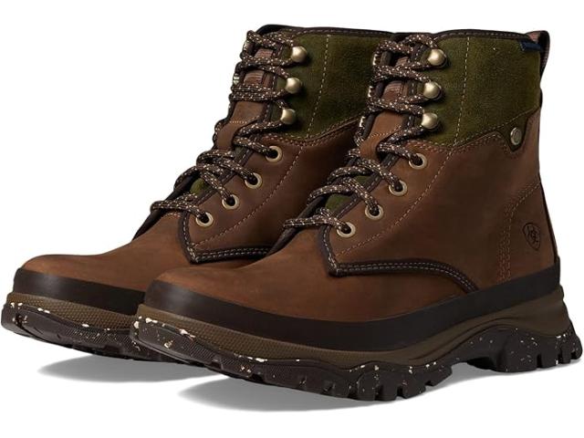 (取寄) アリアット レディース モレスビー ウォータープルーフ ブーツ Ariat women Moresby Waterproof Boot Oily Distressed Brown/Olive