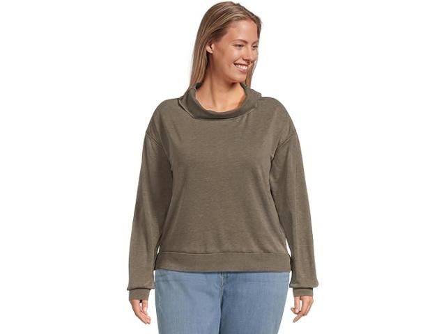 (取寄) モッドオードック レディース ロング スリーブ ドレープド タートルネック スウェットシャツ Mod-o-doc women Long Sleeve Draped Turtleneck Sweatshirt Fern