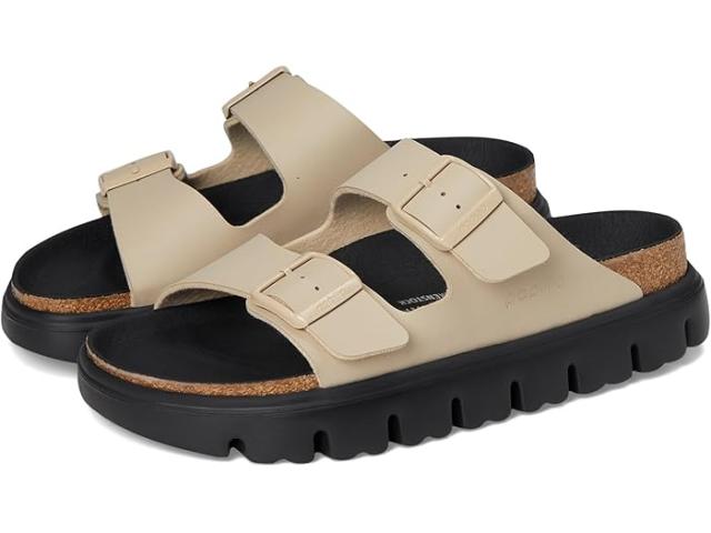 (取寄) ビルケンシュトック レディース パピリオ バイ アリゾナ チャンキー - ビルコ-フロー Birkenstock women Papillio by Arizona Chunky - Birko-Flor Sandcastle 1