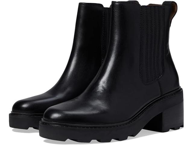 (取寄) メイドウェル レディース ザ グウェンダ プラットフォーム アンクル ブート イン レザー Madewell women The Gwenda Platform Ankle Boot in Leather True Blackの通販は