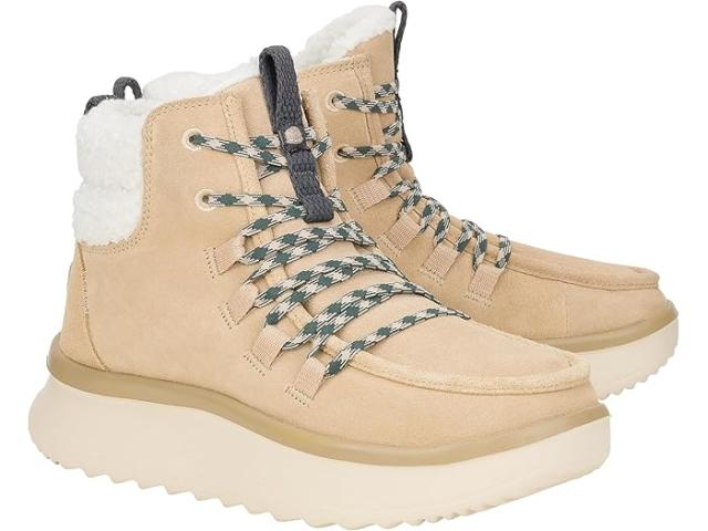 (取寄) ヘイ デュード レディース ウェンディ ピーク アプレ スエード コージー Hey Dude women Wendy Peak Apres Suede Cozy Sand Beige