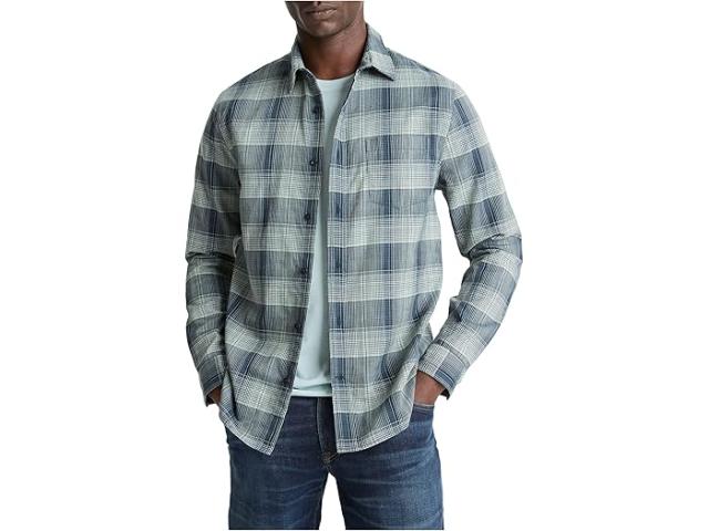 (取寄) ヴィンス メンズ ビッグ スカイ プレイド ロング スリーブ シャツ Vince men Big Sky Plaid Long Sleeve Shirt Rapids Combo