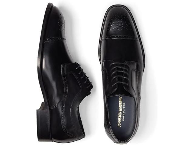 (取寄) ジョンストン&マーフィー コレクション メンズ エルスワース キャップ トゥ Johnston & Murphy Collection men Johnston & Murphy Collection Ellsworth Cap Toe Black