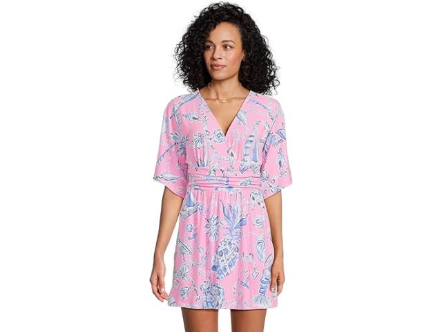 (取寄) リリー ピュリッツァー レディース パリージ スコート ロンパー Lilly Pulitzer women Parigi Skort Romper Rousseau Pink Oversized Barefoot Beachcombers