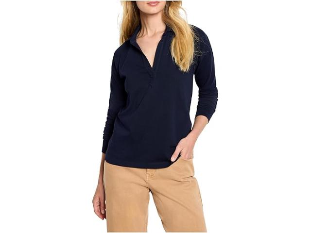 (取寄) ニックゾー レディース イージー ポロ トップ NIC+ZOE women Easy Polo Top Dark Indigo