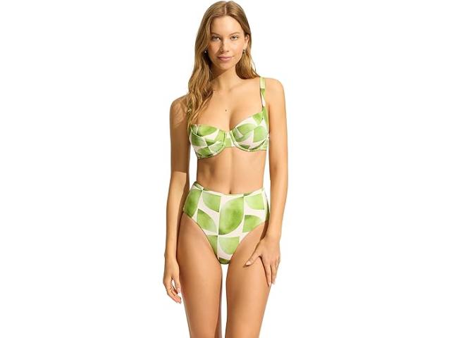 (取寄) シーフォリー レディース サンレイ ハイ ウェスト パンツ Seafolly women Sunray High Waisted Pants Sage