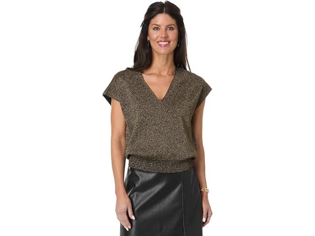 (取寄) リラ P レディース メタリック V-ネック セーター Lilla P women llic V-Neck Sweater Black Sparkle