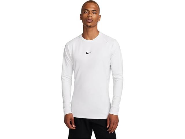 (取寄) ナイキ メンズ プロ トップ ウォーム ロング スリーブ クルー Nike men Pro Top Warm Long Sleeve Crew White/Black