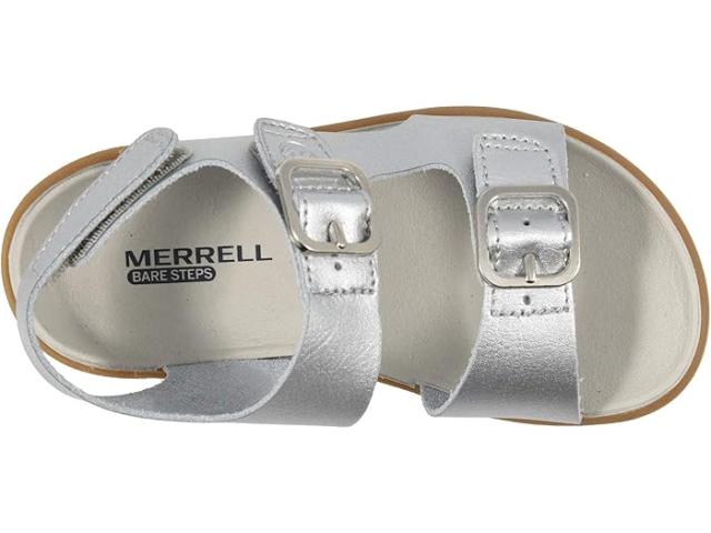 (取寄) メレル キッズ ボーイズ ベア ステップス サンダル (トドラー) Merrell Kids boys Merrell Kids Bare Steps Sandal (Toddler) Silverの通販は