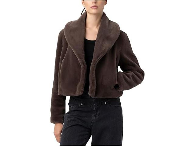 (取寄) ブランクニューヨーク レディース フォー ファー クロップド ジャケット Blank NYC women Faux Fur Cropped Jacket Full Steam