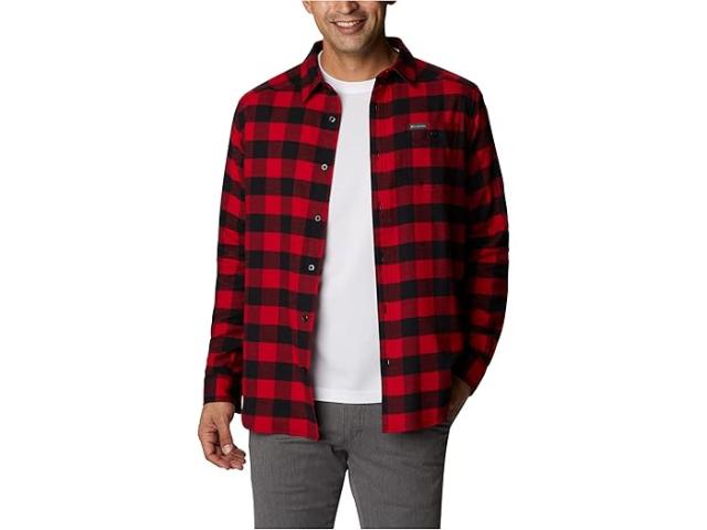 (取寄) コロンビア メンズ コーネル ウッズ フランネル ロング スリーブ シャツ Columbia men Cornell Woods Flannel Long Sleeve Shirt Mountain Red Buffalo Check